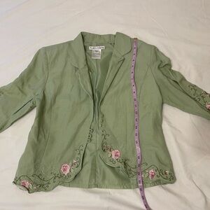 Vintage Elegant Green and Pink Floral Maxi Dress